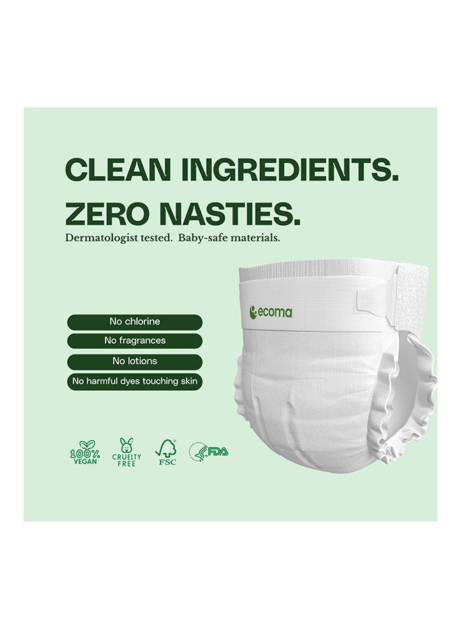 Ecoma Essential Care Baby Diapers Size 2 (4–8 kg) Small |22pcs x 8 boxes= 176 pcs| 100% Plant-Based Top Sheet  | 12 Hour Leak Protection | Ultra Soft, Hypoallergenic & Dye Free | Vegan & Eco-Friendly - Image 3